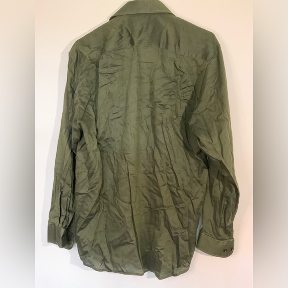 Men’s Green Long Sleeve Dress Shirt Large - Picture 2 of 2
